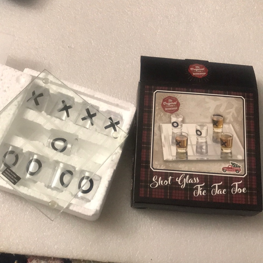 Shot glass tic tac toe